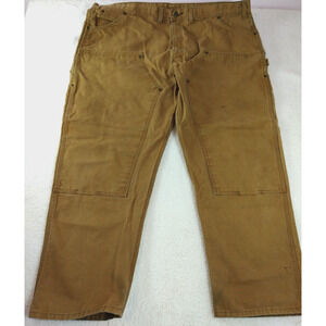 Key Carpenter Pants Mens‎ 48x30 Fit Brown Duck Canvas Relaxed Work USA